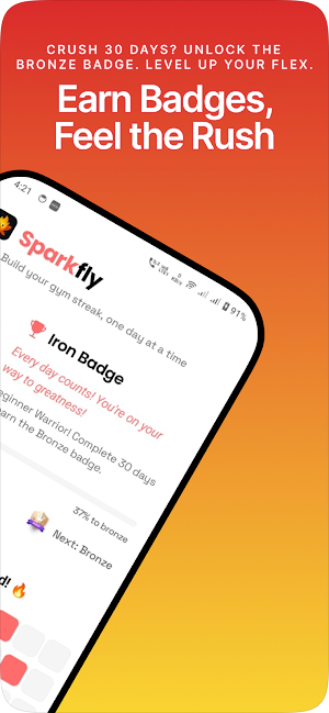 Sparkfly: Gym Habit Tracker Screenshot 3