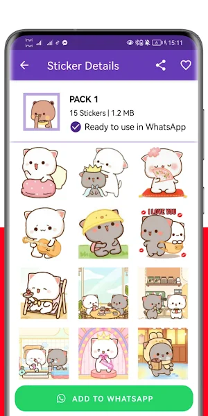 WASticker - BubuDudu Brownie Screenshot 0