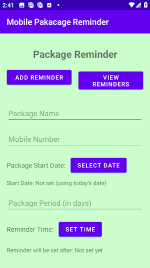Package Reminder Mobile Screenshot 0