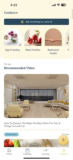 Luma Fertility Screenshot 2
