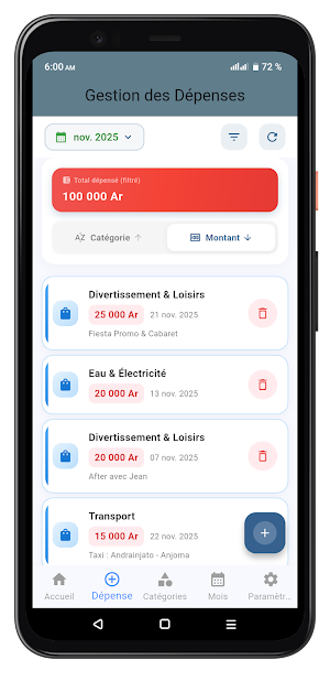 HDépenses Screenshot 1