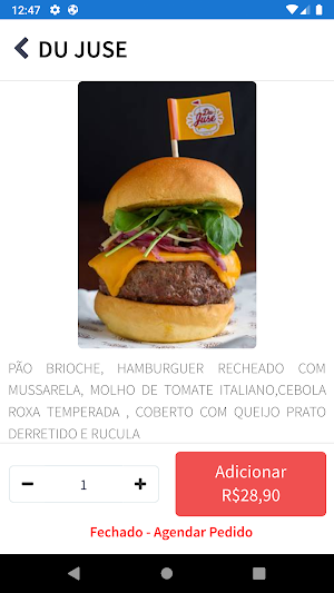Dujuse Hamburgueria Screenshot 1