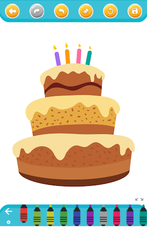birthday cake coloring game Screenshot 2