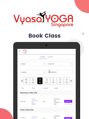 Vyasa Yoga Singapore Screenshot 3