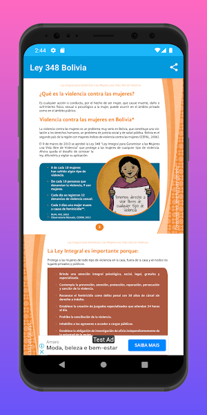 Ley 348 Bolivia Screenshot 1