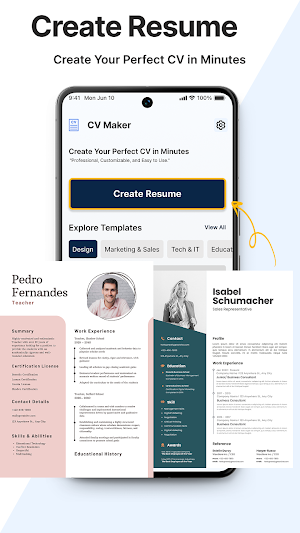 Job Winning Resume: CV Maker Screenshot 0
