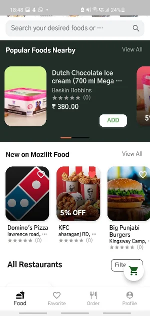 Mozilit Food Screenshot 2
