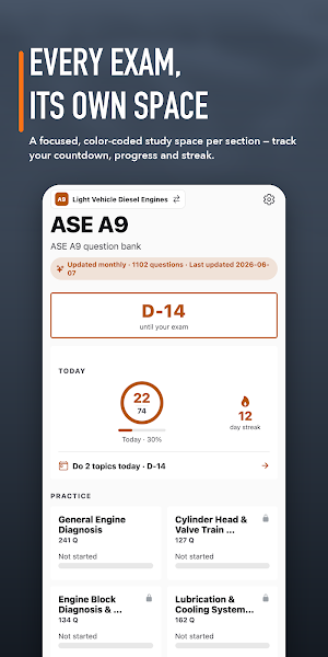 ASE Test Prep 2026: A1-A9 Auto Screenshot 2