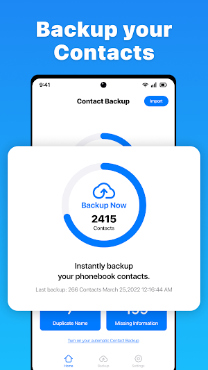 Contacts Backup - Sync Restore Screenshot 0