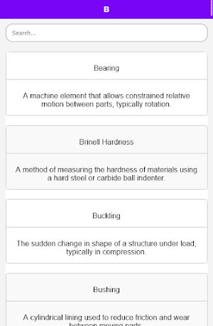 Mechanical Engineer Dictionary Screenshot 2
