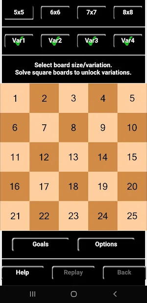 Knights Tour Chess Board Games Screenshot 3
