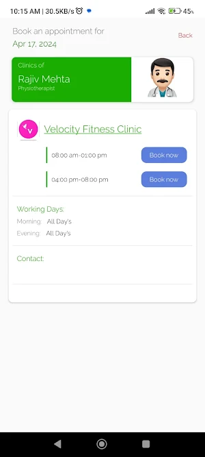 Velocity Physiotherapy Screenshot 2