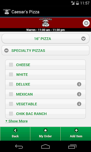 Caesar's Italian Restaurant Screenshot 1