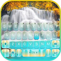 Nature Blue Waterfall Keyboard Theme