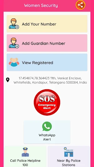 Women Safety App Screenshot 1