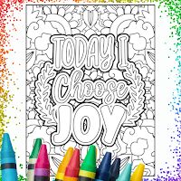 Quotes Coloring Book Glitter