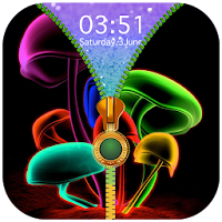 Neon Zipper Lock Screen
