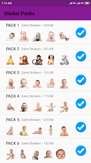 Cute Babies  Stickers for WhatsApp - Funny Sticker Screenshot 0
