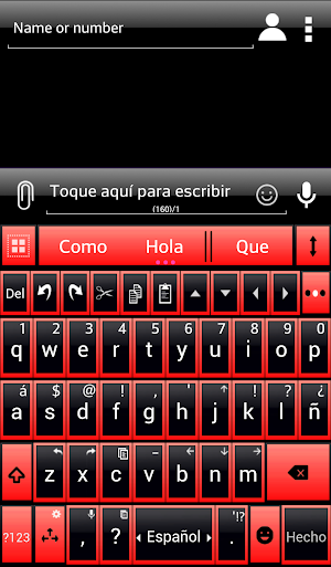 THEME AI TYPE BLACK RED GLASS Screenshot 1