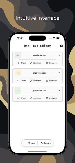 Raw Text Editor Screenshot 0