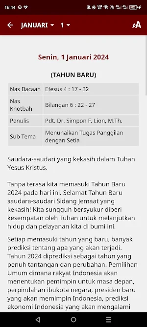 Rancangan Khotbah GKE Screenshot 1