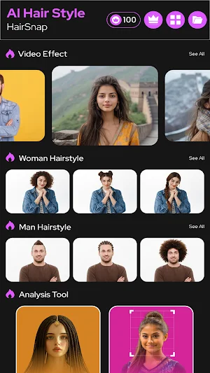 AI Hair Style : HairSnap Screenshot 3
