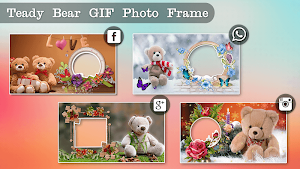 HD Teddy Bear GIF Photo Frame Editor 2021 Screenshot 1
