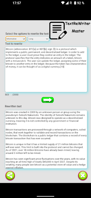TextReWriter Master Screenshot 2