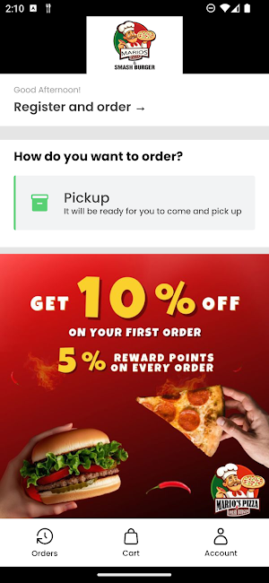 Mario's Pizza&Smash Burger Screenshot 0