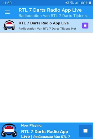 RTL 7 Darts Radio App Live NL Free Online Screenshot 0