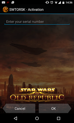 The Old Republic™ Security Key Screenshot 0