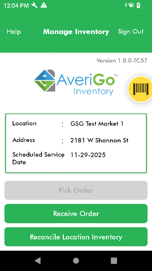 AveriGo Inventory TC Screenshot 1