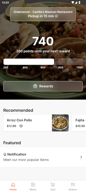 Camilas Mexican Restaurant Screenshot 0
