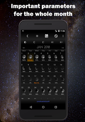 Moon Phase Calendar Screenshot 2
