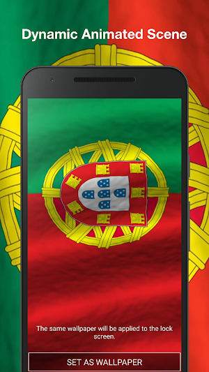 3D Portugal Flag Live Wallpaper Screenshot 1