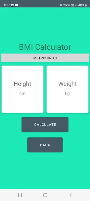 BMI Calculator Screenshot 1