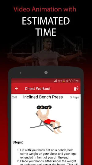 15 Days Chest Workout Trainer Screenshot 1