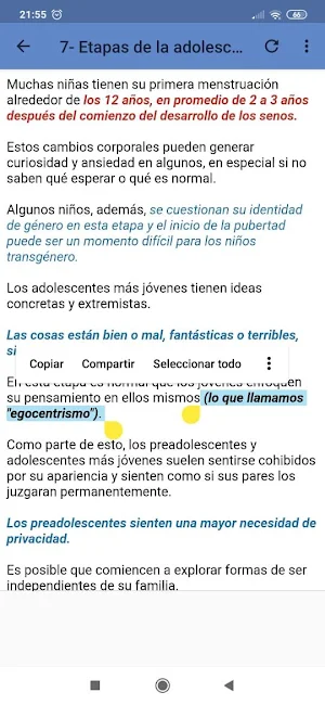 Psicología del adolescente Screenshot 2