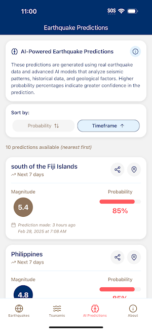 AI Earthquakes Screenshot 2