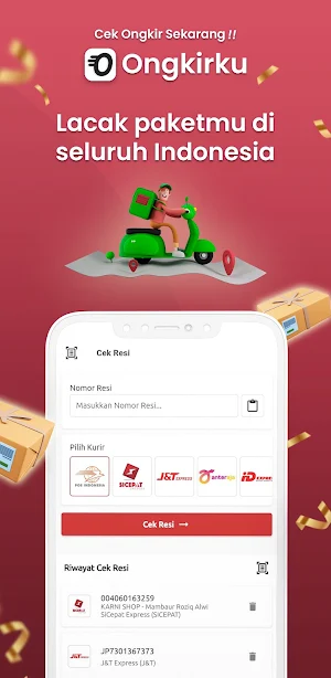 Ongkirku - Cek Resi dan Ongkir Screenshot 2