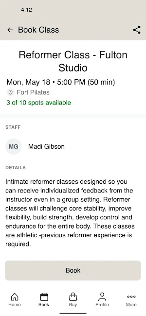 Fort Pilates NYC Screenshot 2