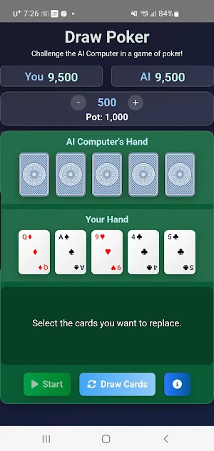Draw Poker Screenshot 0