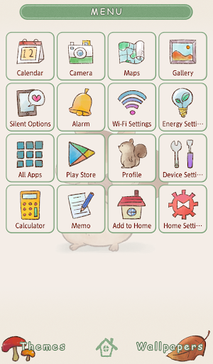 Cute Wallpaper Munching Squirrel Theme Screenshot 1