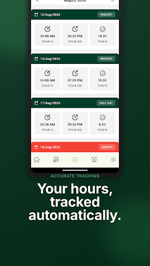 Uniops Attendance Screenshot 1