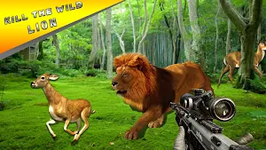 Wild Lion Hunting Deer Survival Screenshot 1