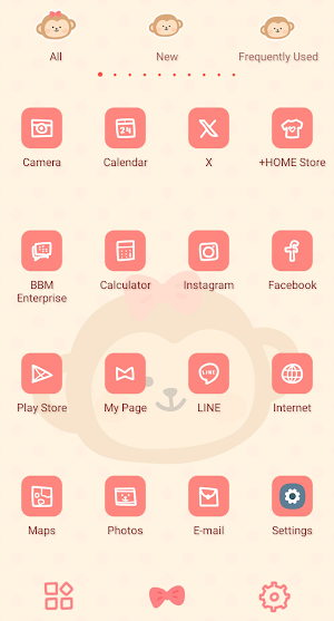 Adorable Monkey Theme +HOME Screenshot 2