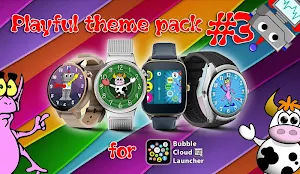 "Playful" watch face pack 3 for Bubble Clouds Screenshot 0