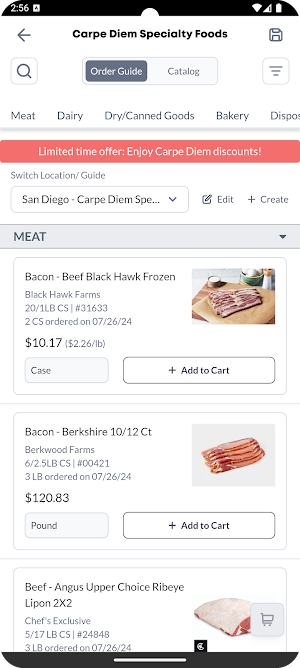Carpe Diem Specialty Foods Screenshot 2