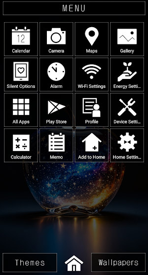 Galactic Apple Theme +HOME Screenshot 1