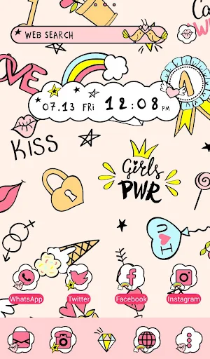 Girly Graffiti Theme Screenshot 0